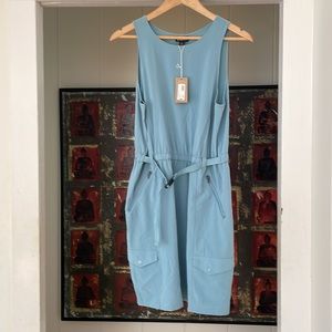 NEW Patagonia Fleetwith Belted Dress in Upwell Blue. Size M.